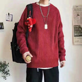 New Men's Sweater Autumn Fashion Solid Color Wool Sweater Slim Fit Men's Street Wear Men's Knitted Sweater Men's Pullover