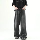Men New Loose Denim Pants Male Fashion High Waist Casual Straight Wide Leg Trousers Hip Hop Baggy High Street Denim Long Pants