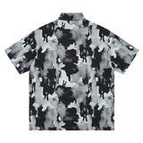 Summer Thin Short Sleeve Shirts Men Streetwear Vintage Ink Print Shirt Oversized Harajuku Chinese Style Casual Blouse Unisex