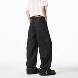 Floor jeans men Wide Leg Denim Pants Baggy Low Waist Boyfriend Jeans Personality design Loose Fit Jeans Cyber Grunge Streetwear