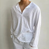 Cotton Men's Long Sleeve T-shirts for Men Blouses Korean Trend Harajuku Loose T Shirts Spring Autumn Bottoming Shirts Soft