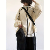 Sports Travel Set Men Lightweight Thin Hooded Charge Jacket+Quick Drying Pocket Drawstring Cargo Pants Suit Summer Outdoor 2-pcs