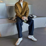 New Japanese Popular Men Cardigan Jacket Luxury Trendy Turtleneck Knitted Zip-up Long Sleeve Sweater Coat Premium Knitwear M-3XL