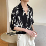 Slim Fit Long Sleeve Printed Shirt Men Comfortable Trendy Fashion Youth Casual Stylish Top 2025 New Design Hot Sale Modern