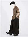 American Fashion Retro Top Korean Streetwear 2025 Summer Lazy New Lazy Style Cuban Collar Short-sleeved Shirt Aesthetic Chic