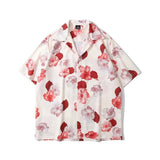 Retro Floral Shirts Men Casual Summer Japanese Hawaiian Stylish Harajuku Cool Handsome High Street Personal Camisas Masculinas