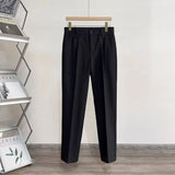 Autumn Men's Suit Pants Hong Kong Style Ins Trendy Straight-leg Slimming Cropped Pants Casual Trendy Draped Western Trousers