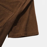 Summer Clothing Men's Luxury Corduroy Button-down Short Sleeve Shirts Casual Streetwear Solid Color Leisure Vintage Tops