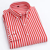 Men's Striped Shirts Long Sleeve Dress Shirts Spring Summer Casual Korean Fashion Slim Button Formal Men's Clothing Shirts