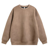 Autumn Suede Hoodie Men Fashion Solid Color Casual Sweatshirt Men Streetwear Hip-hop Loose Pullover Hoodie Mens Hoody M-3XL