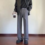 Grey Black Suit Pants Men Slim Fit Social Mens Dress Pants Korean Straight Pants Mens Office Formal Trousers Large Size 5XL