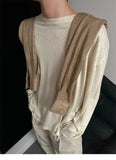 Autumn Laid-back Style Draping Men's T-shirt Luxury Korean Popular O Neck Long Sleeve Tees Leisure Loose Lightweight Basic Shirt