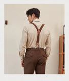 Retro Striped Shirt Men's Draped British French High-end Shirt