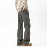 Cargo pants mens Large Pocket Loose Overalls Men's Outdoor Sports Jogging Tactical Pants  Pure Cotton Casual Work Pants