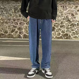 Brown Baggy Jeans Men Fashion Retro Casual Wide-leg Jeans Men Streetwear Loose Hip Hop Straight Denim Pants Mens Trousers