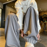 Grey Suit Pants Men Fashion Society Mens Black Dress Pants Korean Loose Casual Wide Leg Pants Mens Office Formal Trousers 4XL