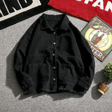 Japanese Cargo Retro Jacket Men 2025 Spring Loose Large Size Army Green Denim Jacket Preppy Trendy High-end Simple Jacket Chic