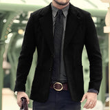 Men's Blazer 2 Button Classic Herringbone Jacket Steampunk Style Outerwear Winter Youth Clothes Suit for Men