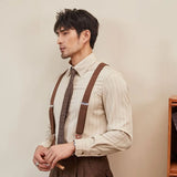 Retro Striped Shirt Men's Draped British French High-end Shirt