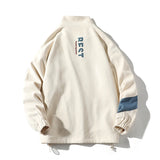 Patchwork Sports Jacket Men Hip Hop Street Loose Outwear Casual Turn Down Collar Jackets Trend Couples Coat New Male Jacket