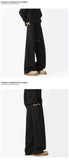Sweatpants Men Straight Casual Pants Loose Fit Elastic Waistband Drawstring Tapered Outdoor Joggers Patchwork Athletic Trousers