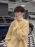 American autumn and winter men and women trendy personality lazy style zipper lapel couple loose knit pullover sweater harajuku