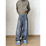 Streetwear Loose Jeans Men 2025 New Korean Style Fashion Loose Straight Wide Leg Pants  Men's Brand Clothing baggy jeans hot