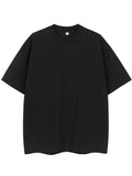 260GSM Summer T Shirt Men Korean Fashion Short Sleeve Loose Basic T-shirts Solid Tops Oversized Tee Unisex