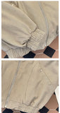 American Cityboy Jacket Wash Canvas Deconstructed Stand Collar Coat Design Sense Top Spring Autumn Korean Trend Bomber Jacket