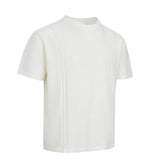 New Fashion Men Business Tops Light Luxury Leisure Knitted O Neck T-shirts for Man Popular Cleanfit Style Short Sleeve Knitwear