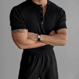 Summer Short Sleeved T-shirt Men Slim Fit Fashion Casual White T Shirt Men Streetwear Korean Black Button T Shirt Mens Top