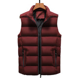 Casual Coat Men down Cotton Warm Thicken Waistcoat thick gilet Men Vest Windproof Vest Men Jacket Sleeveless Vest Winter Jacket
