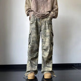 Y2K Fashion Multi Pockets Camouflage Baggy Cargo Jeans Pants For Men Clothing Korean Casual Women Long Trousers Ropa Hombre
