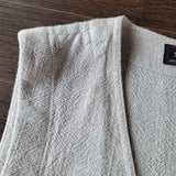 Simple Vintage Vest Summer Retro Men's Button Waistcoat Vest Grey Stylish Slim Casual Cotton Linen High-end Sleeveless Blazer