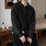Fall Winter Men's Daily Loose Solid Sweaters Comfortable Button Knitted Cardiga 2024 Korean Thermal Long Sleeve Outerwears Male