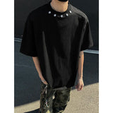 Tshirt Men Slim Fit Solid Color Round Neck t Shirt Button trim Summer Casual Tee Shirt Lightweight Breathable Cotton Fashion Top