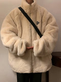 Plus Velvet Thicker Parkas Men Casual Warm Panelled Stand Outwear Cool Handsome Winter Sporty All-match College Students Daily