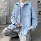 High Quality Shirts Men Leisure Long Sleeve Chic New All-match Solid Summer Streetwear Loose Casual Simple College Daily