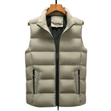 Casual Coat Men down Cotton Warm Thicken Waistcoat thick gilet Men Vest Windproof Vest Men Jacket Sleeveless Vest Winter Jacket