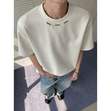 Summer Short Sleeved T-shirt Men Black Casual T Shirt Men Streetwear Korean Loose Round Neck Tshirt Mens Top Large Size 4XL
