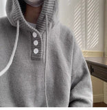 American style trend personalized trend lazy style for men and women hooded sweater loose and casual knit top for couples y2k