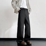 Black Suit Pants Men Fashion Society Mens Dress Pants Korean Loose Casual Wide Leg Pants Mens Office Formal Trousers M-3XL