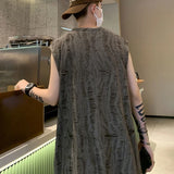 Tanks Men Ripped Y2k Tops American Streetwear Hip Hop Loose Sleeveless Summer Clothes Sporty All-match Handsome Vintage