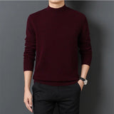 Men's Sweater  Warm and Comfortable Long Sleeve Pullover Sweater  Turtleneck Men Clothing Knit Tops