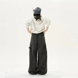 American high street trend retro men and women workwear straight leg jeans autumn new loose couple wide leg casual pants y2k
