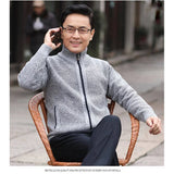 Autumn Winter KPOP Fashion Harajuku Cardigan Men Loose Casual All Match Tops Long Sleeve Outerwear Solid Thick Chic Male Clothes