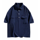 Summer Short Sleeved Shirt Men White Casual Shirt Man Streetwear Korean Loose Black Pullover Shirt Mens Fashion Shirts M-3XL