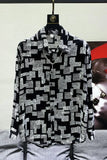 Men Spring Summer New Fashion Long Sleeve Casual Shirts Male Loose Print Blouses Men Button Up Ice Silk Thin Shirts