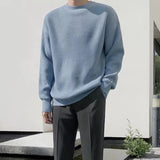 New Men's Sweater Autumn Fashion Solid Color Wool Sweater Slim Fit Men's Street Wear Men's Knitted Sweater Men's Pullover