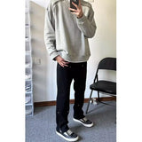 American autumn and winter street hip-hop trend personalized zipper design pullover for couples loose retro Harajuku top y2k
